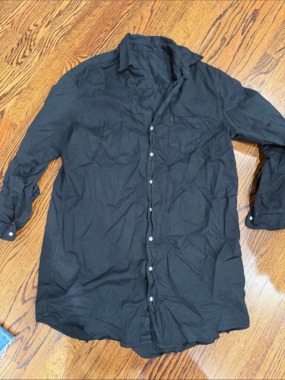 Frank & Eileen Black Mary Mini Shirt Dress